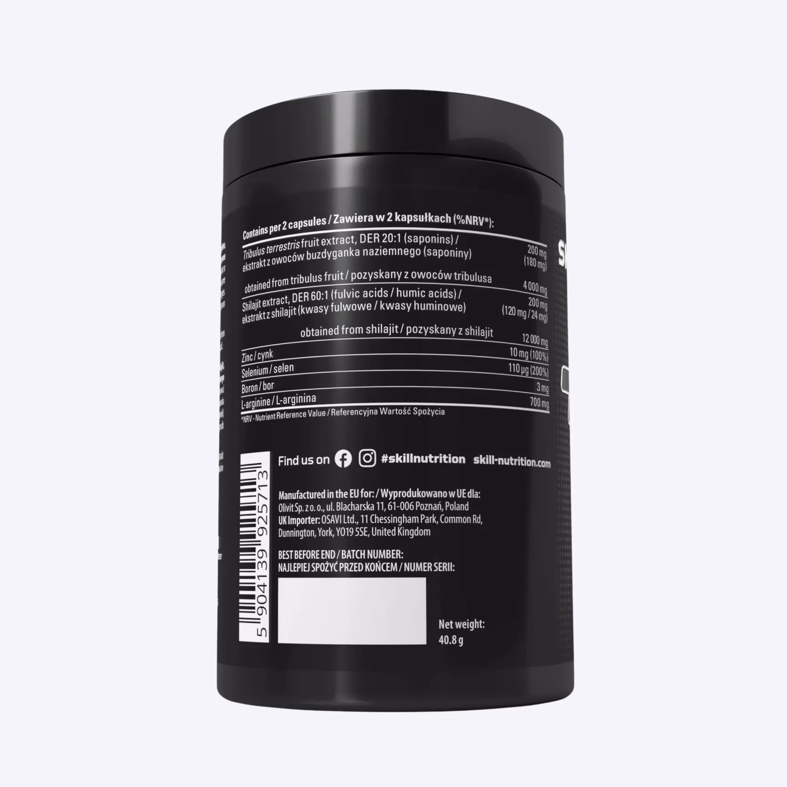 skill nutrition tribulus + shilajit testosteron libido