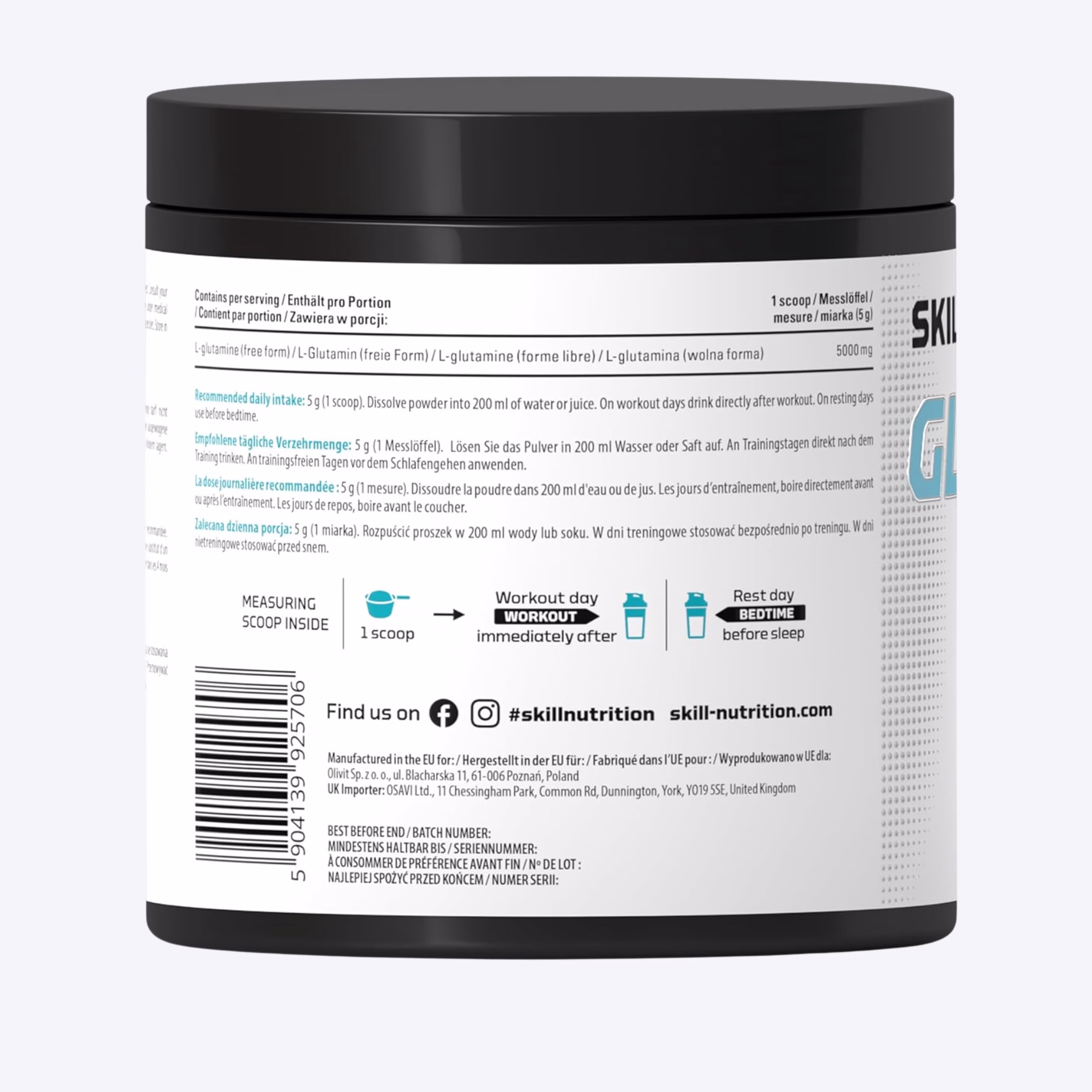 skill nutrition glutamine glutamin za oporavak misica