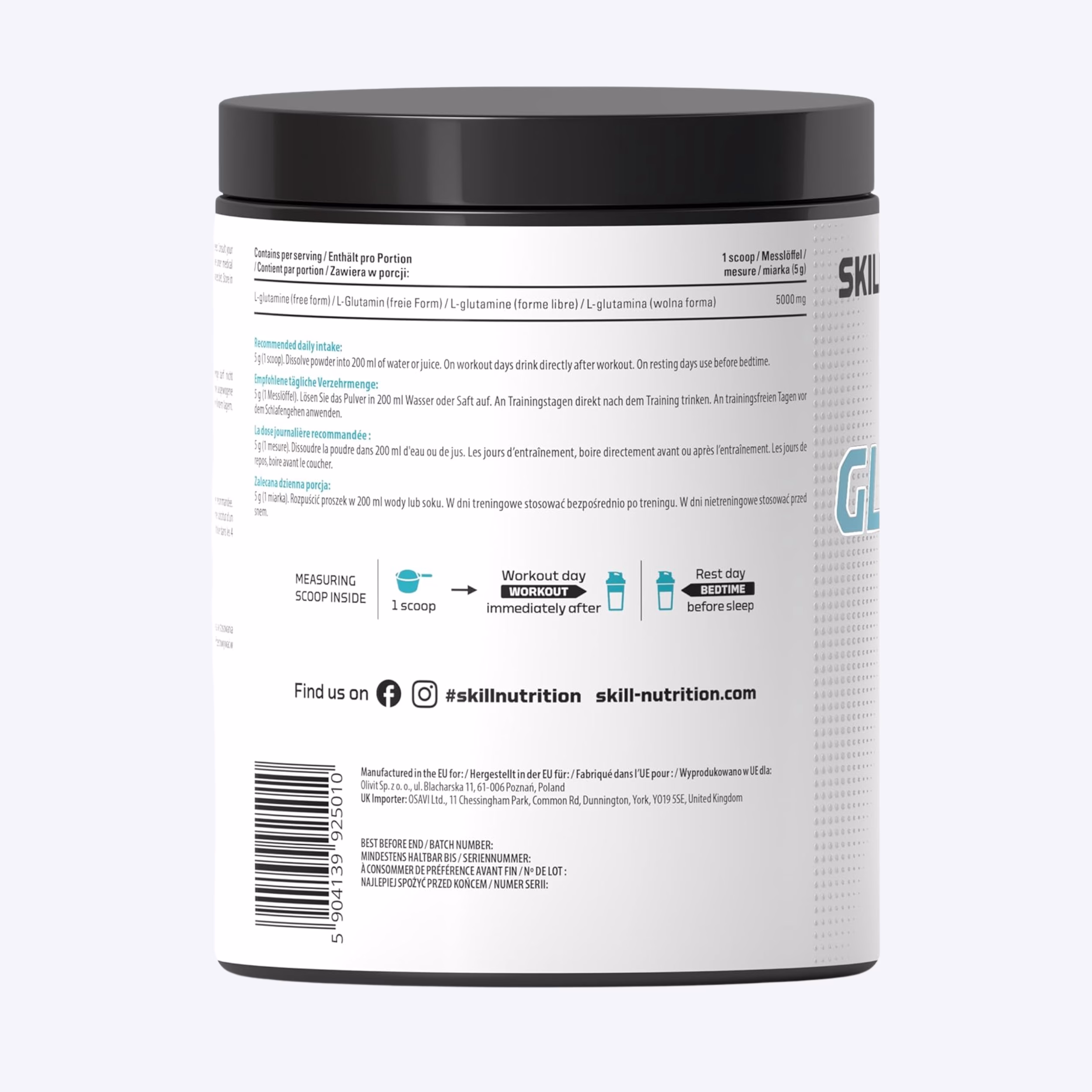 skill nutrition glutamine glutamin za oporavak misica