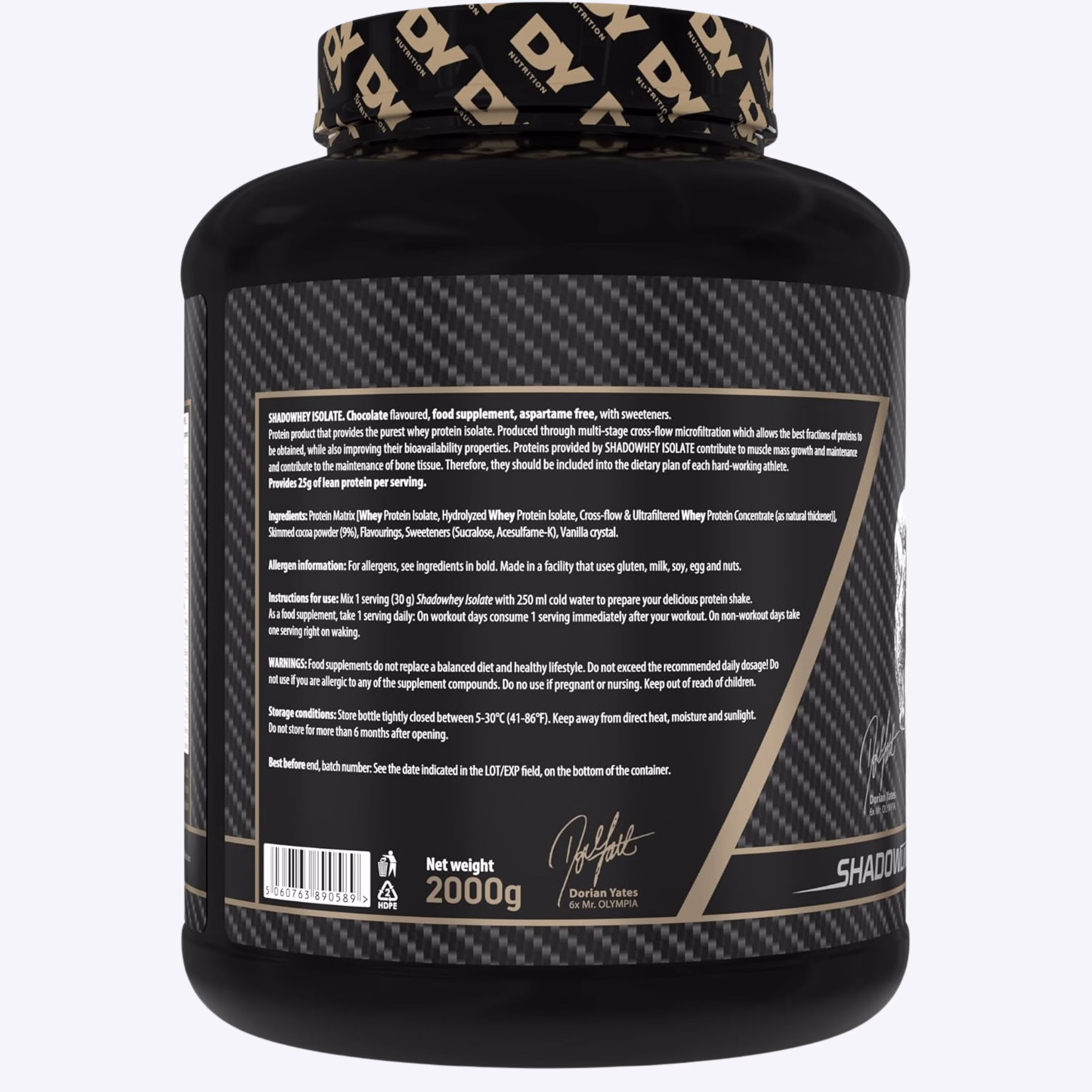 Dorian Yates Whey Shadowhey Isolate 2000g - Slika 2