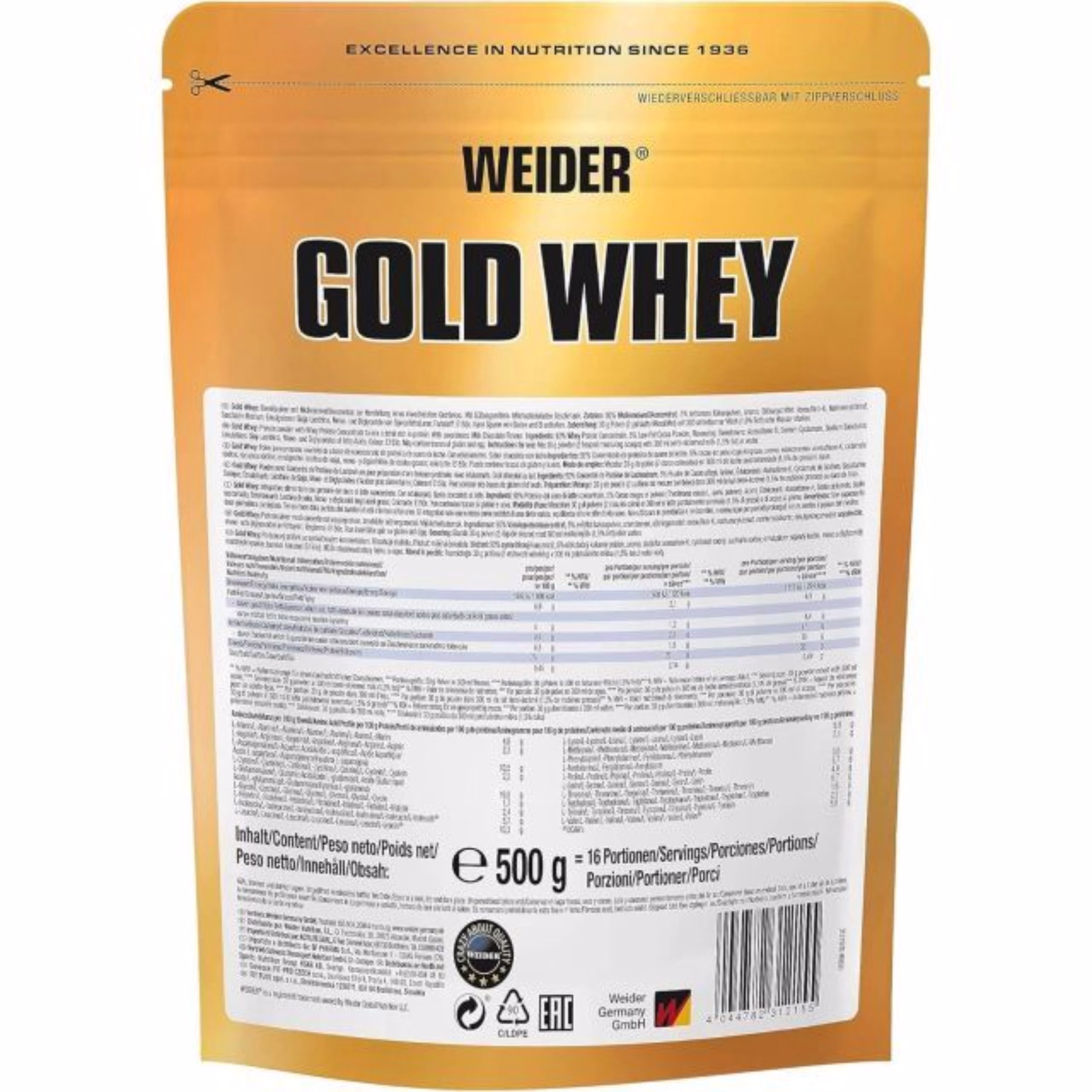 Weider Gold Whey 500g - Slika 2