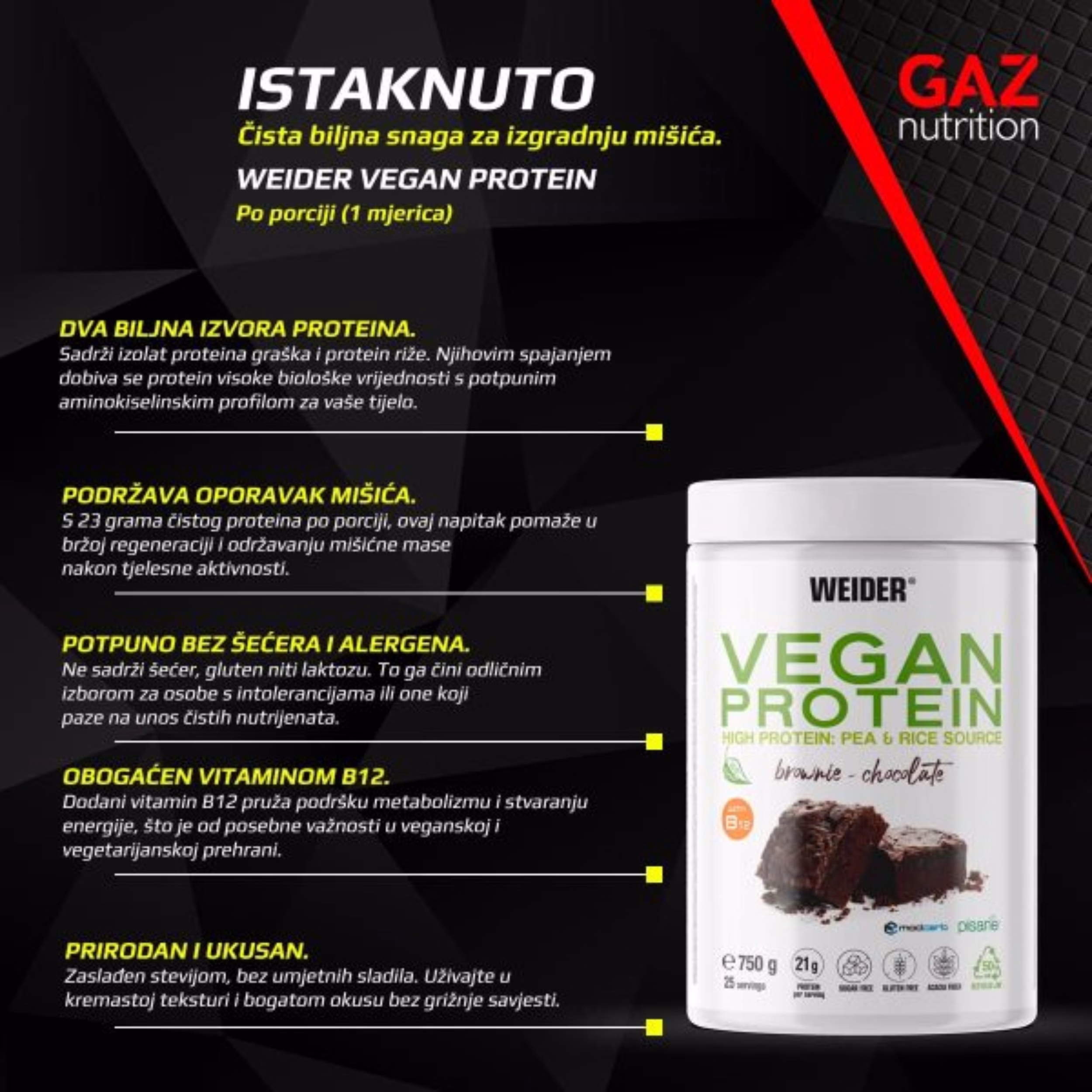 Weider Vegan Protein 300g - Slika 3
