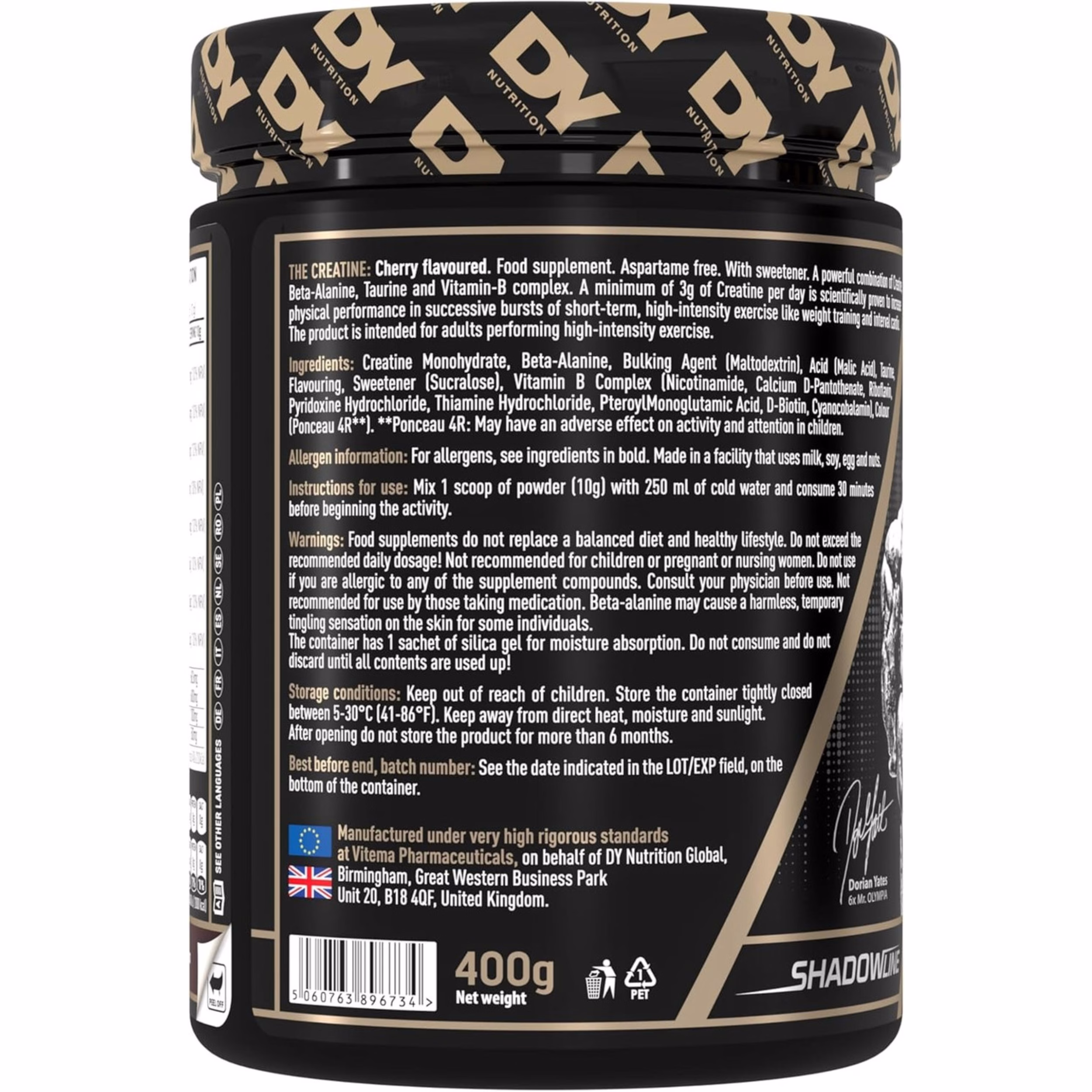 Dorian Yates The Creatine 400g - Slika 2
