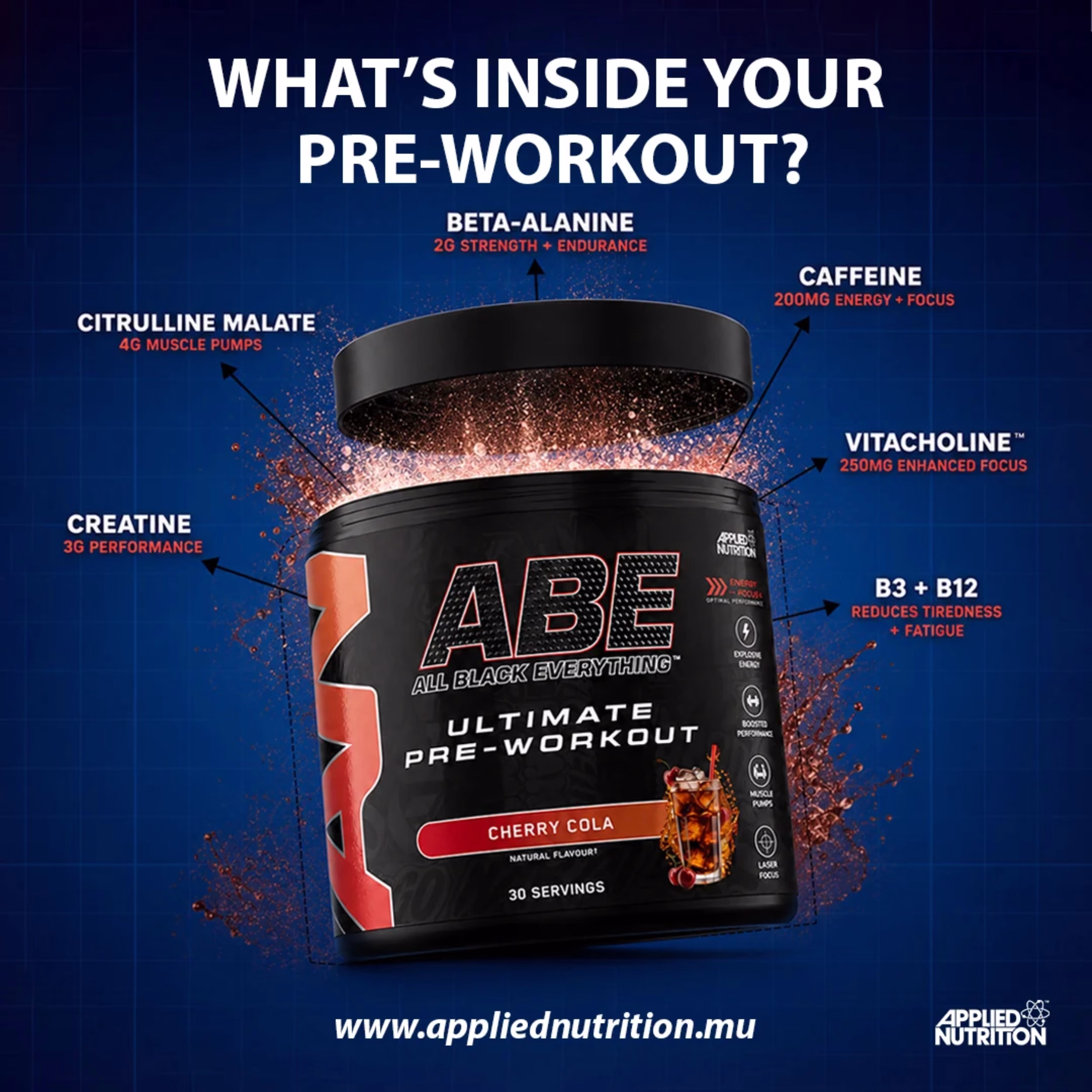 Applied Nutrition ABE Ultimate PreWorkout 375g - Slika 3