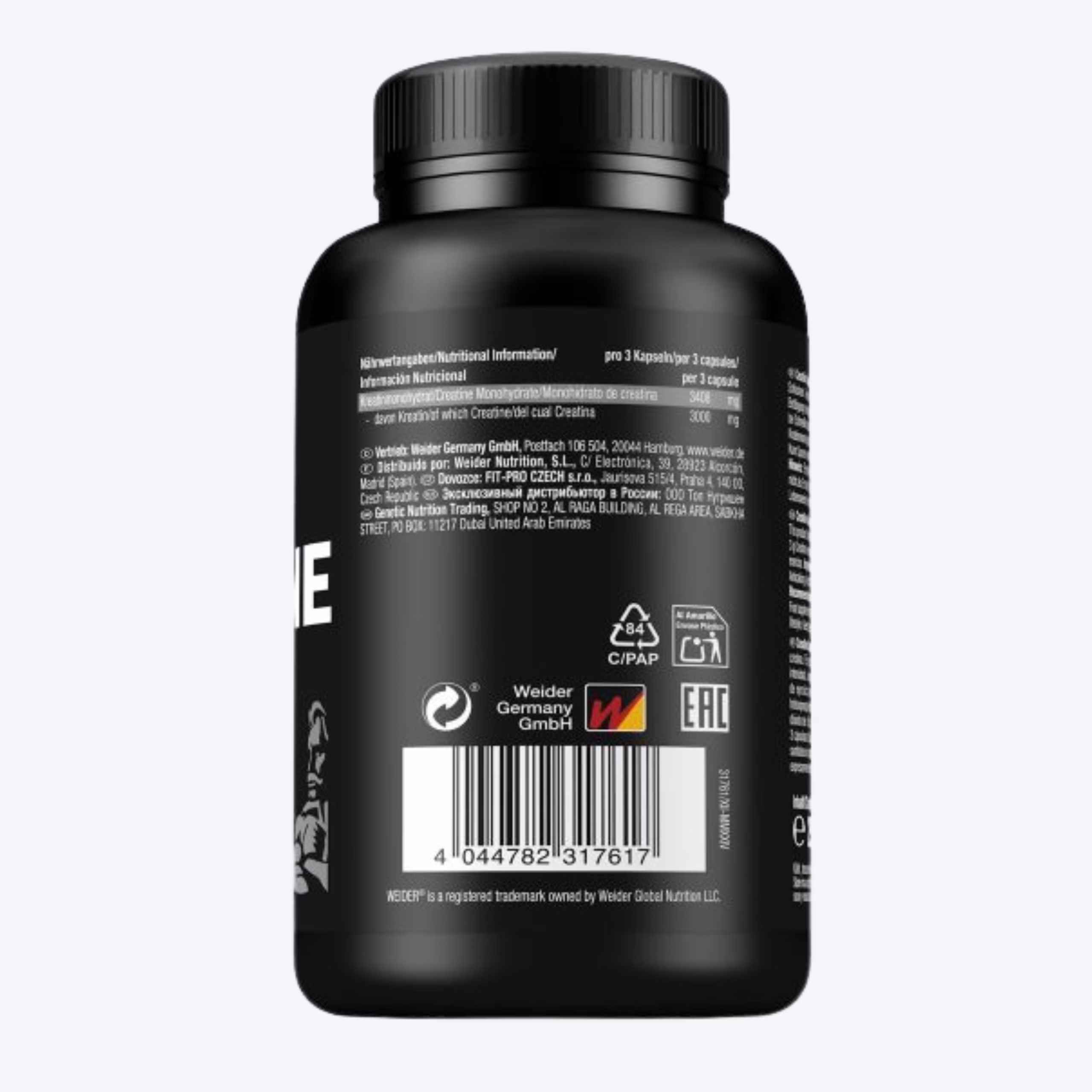 Weider Pure Creatine Creapure® Capsules 200 kapsula kreatinske kapsule kreatin monohidrat