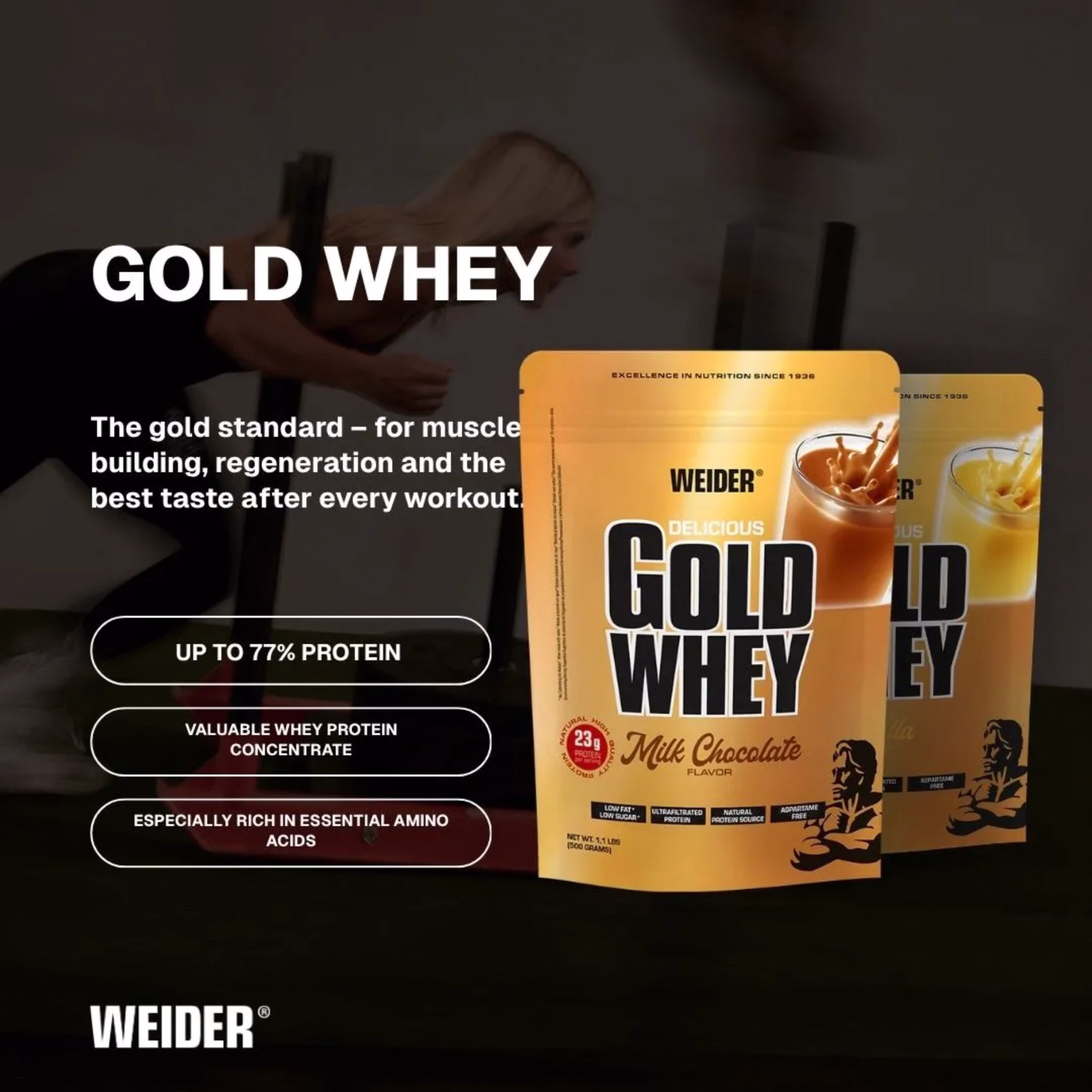 Weider Gold Whey whey protein za mišićni rast i zdravlje