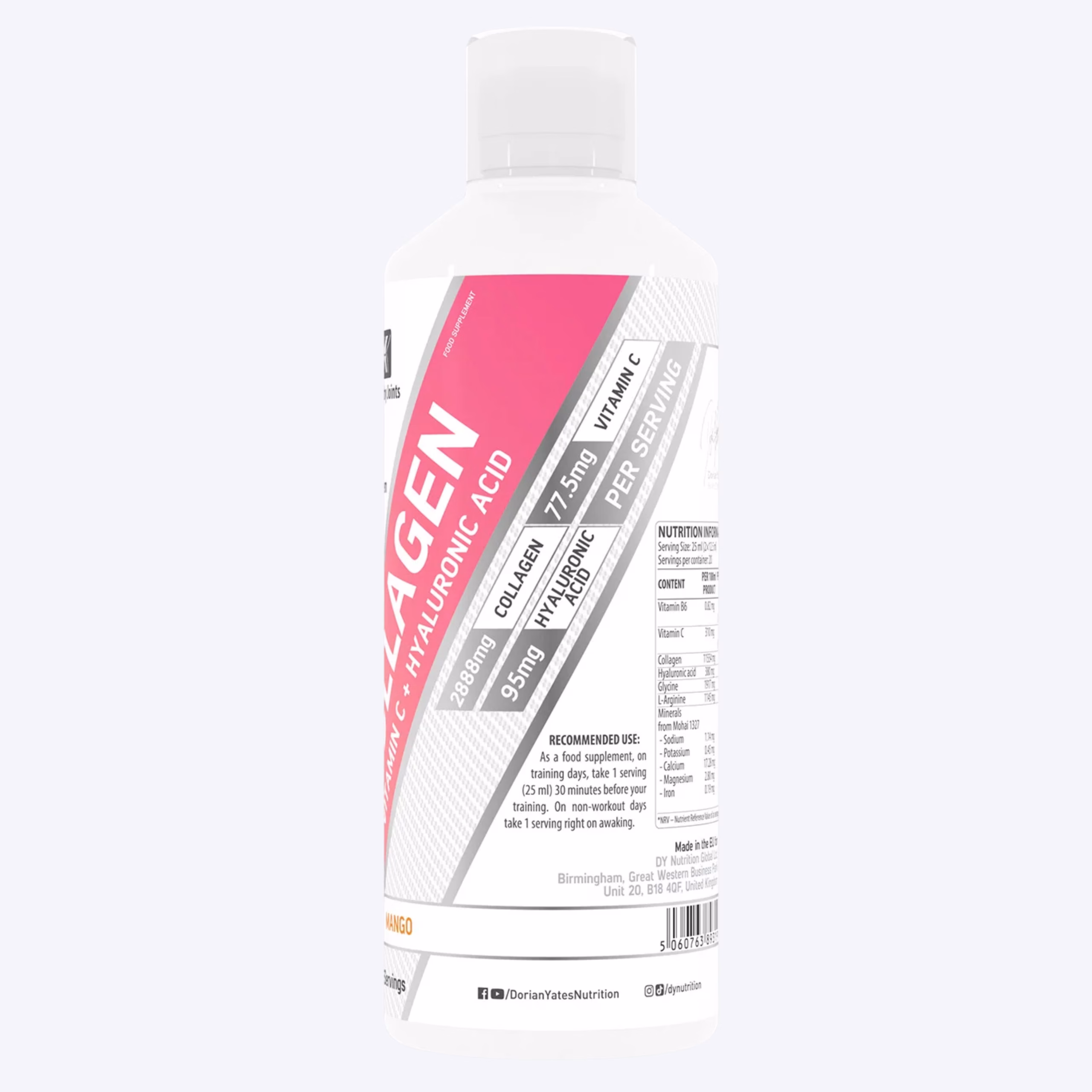 Dorian Yates Liquid Collagen +Vitamin C+Hyeluronic Acid 500ml - Slika 2