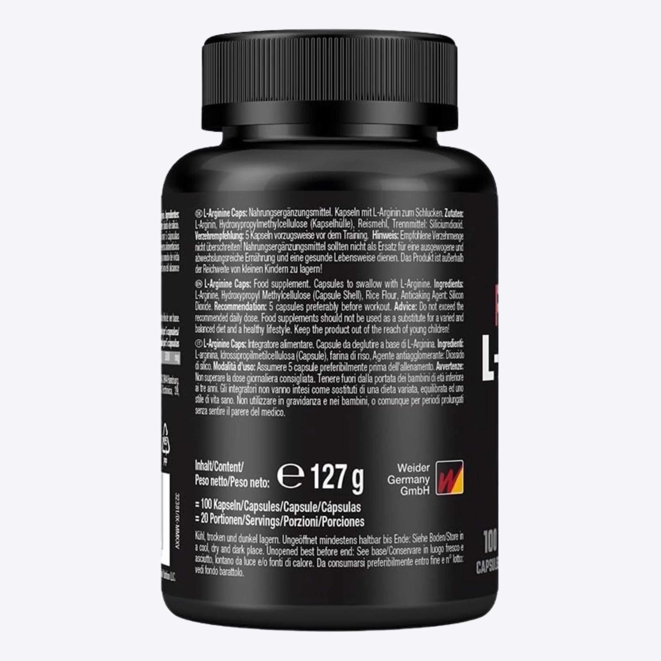 weider premium l-arginine 100 kapsula arginin za bolju prokrvljenost imisicnu pumpu