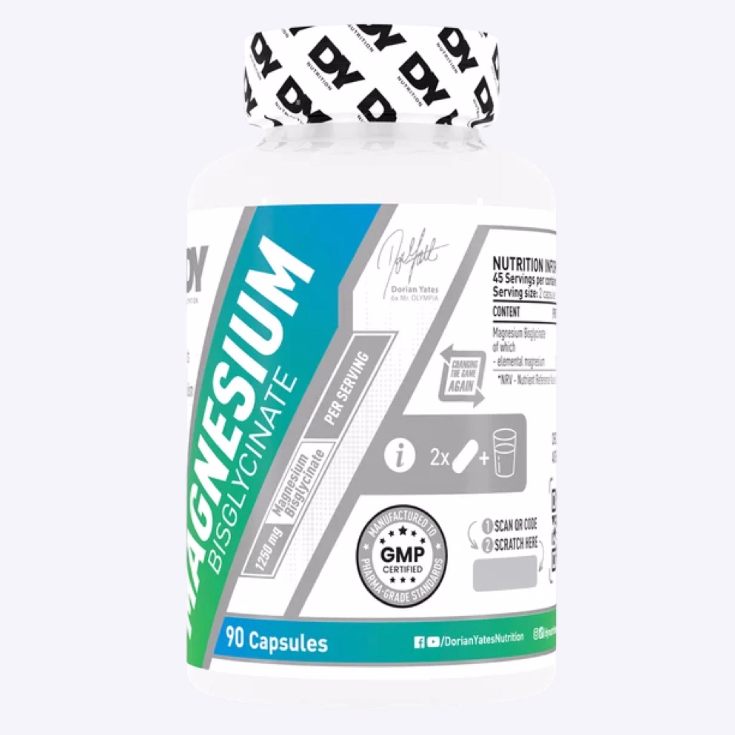 Dorian Yates Magnesium Bisglycinate 625mg 90 kapsula magnezij bisglicinat za nervni sistem i oporavak