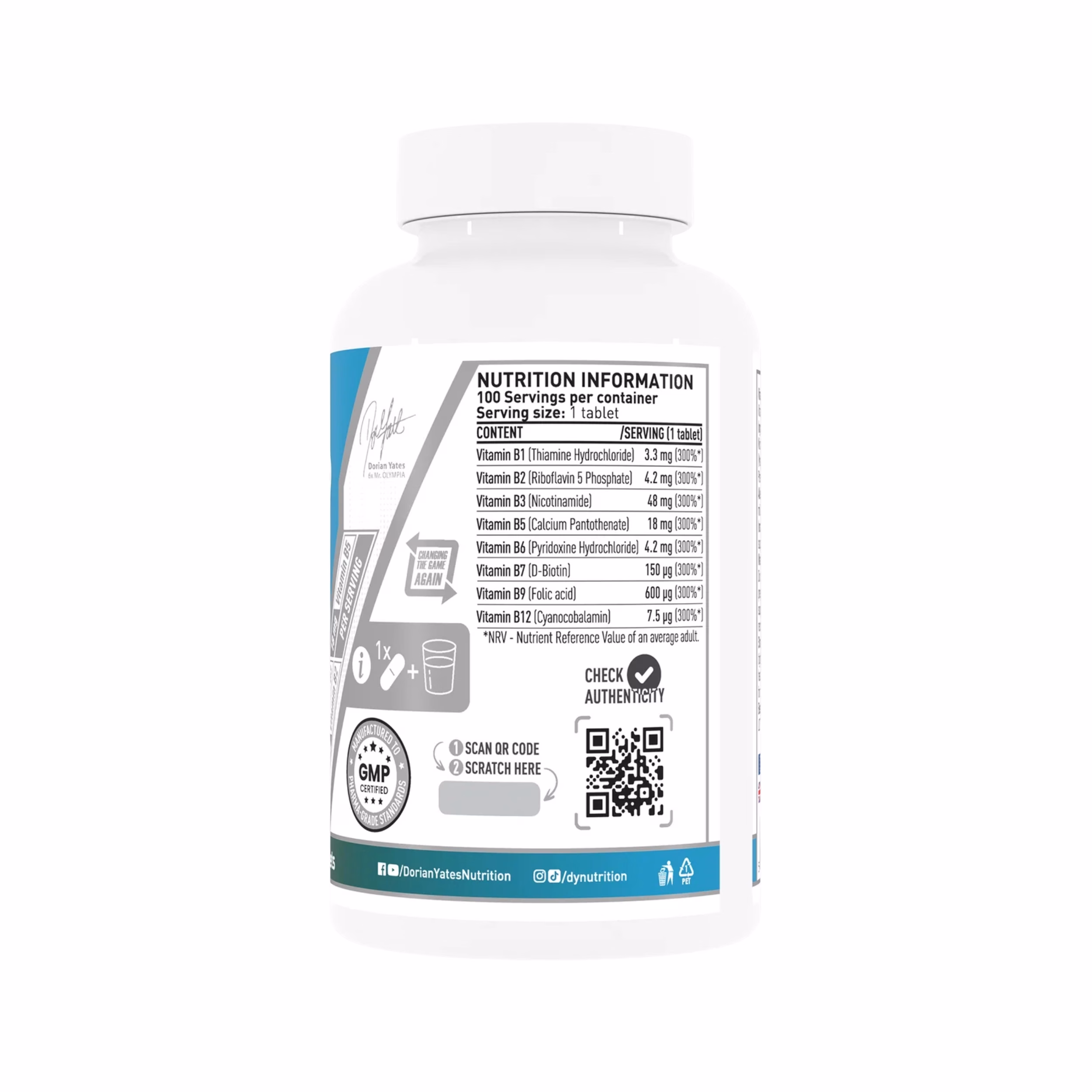 Dorian Yates Vitamin B Complex 100 tableta - Slika 2