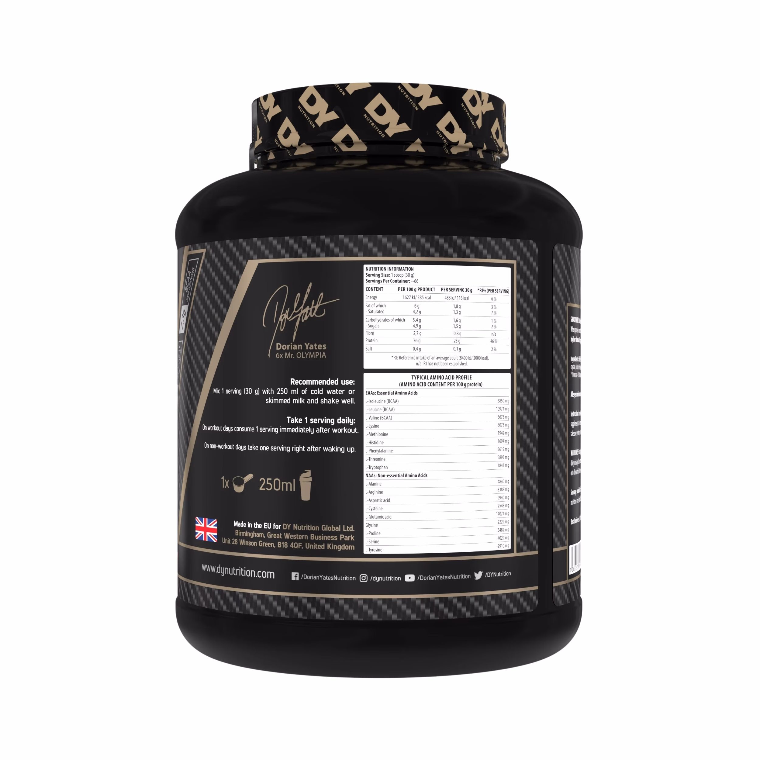 Dorian Yates Shadowhey Concentrate 2000g - Slika 2
