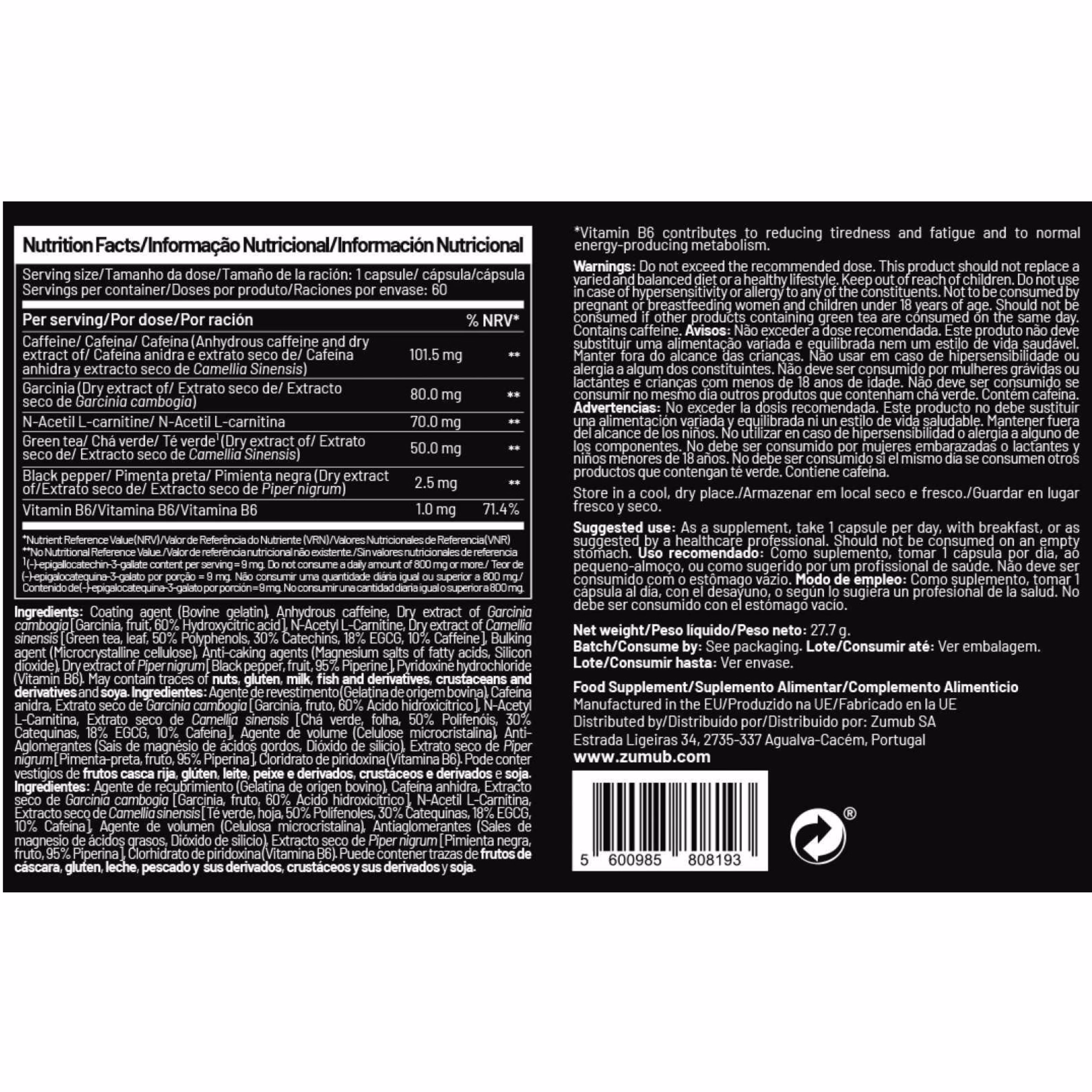 Zumub Fat Burner 60 kapsula - Slika 2