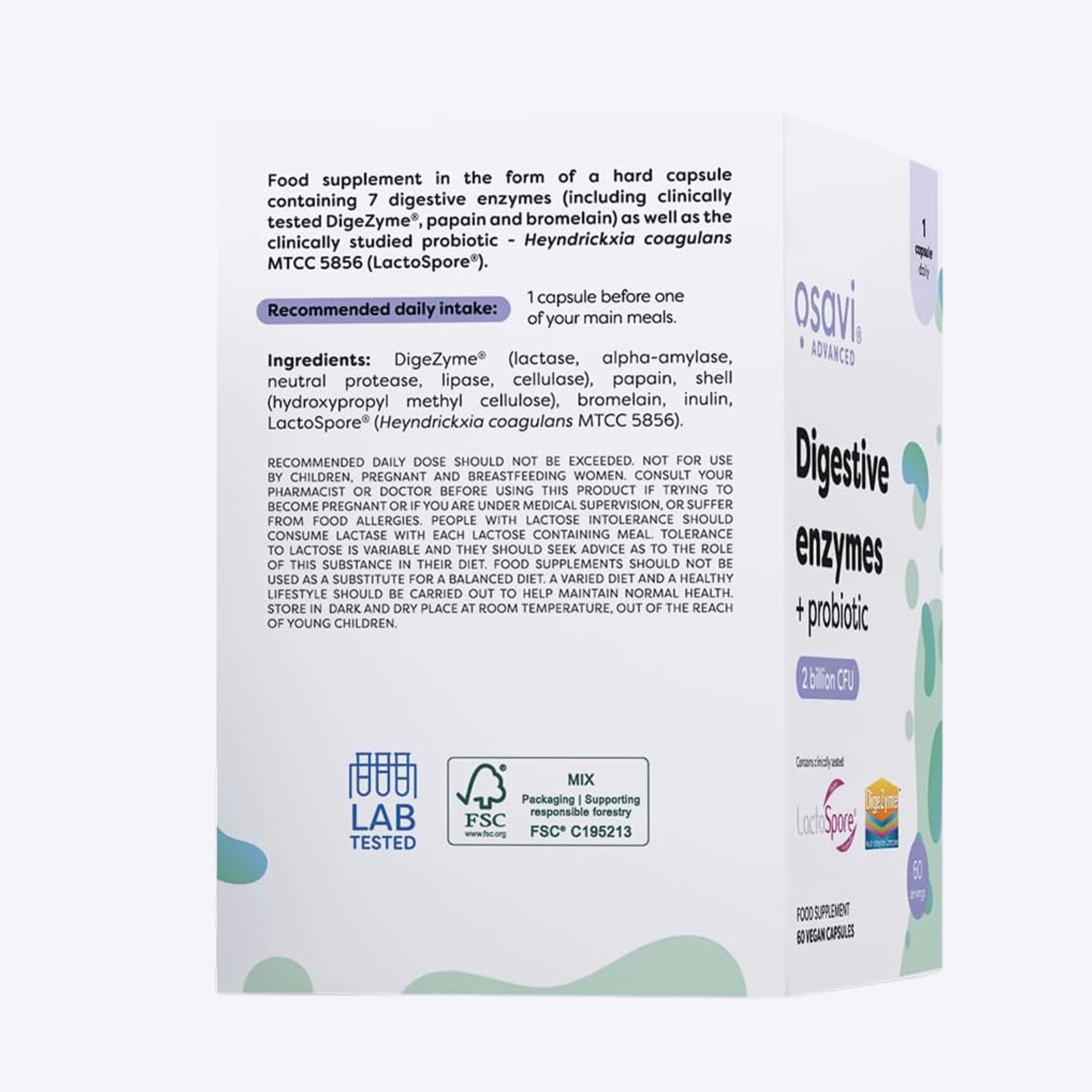 osavi digestive enzymes + probiotic 60 kapsula digestivni enzimi probiotik za zdravlje stomaka lactospore