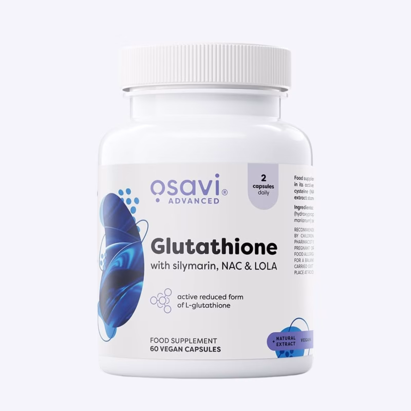 osavi glutathione with silymarin, nac & lola 60 kapsula glutation sikavica ornitin detoks jetre i organizma