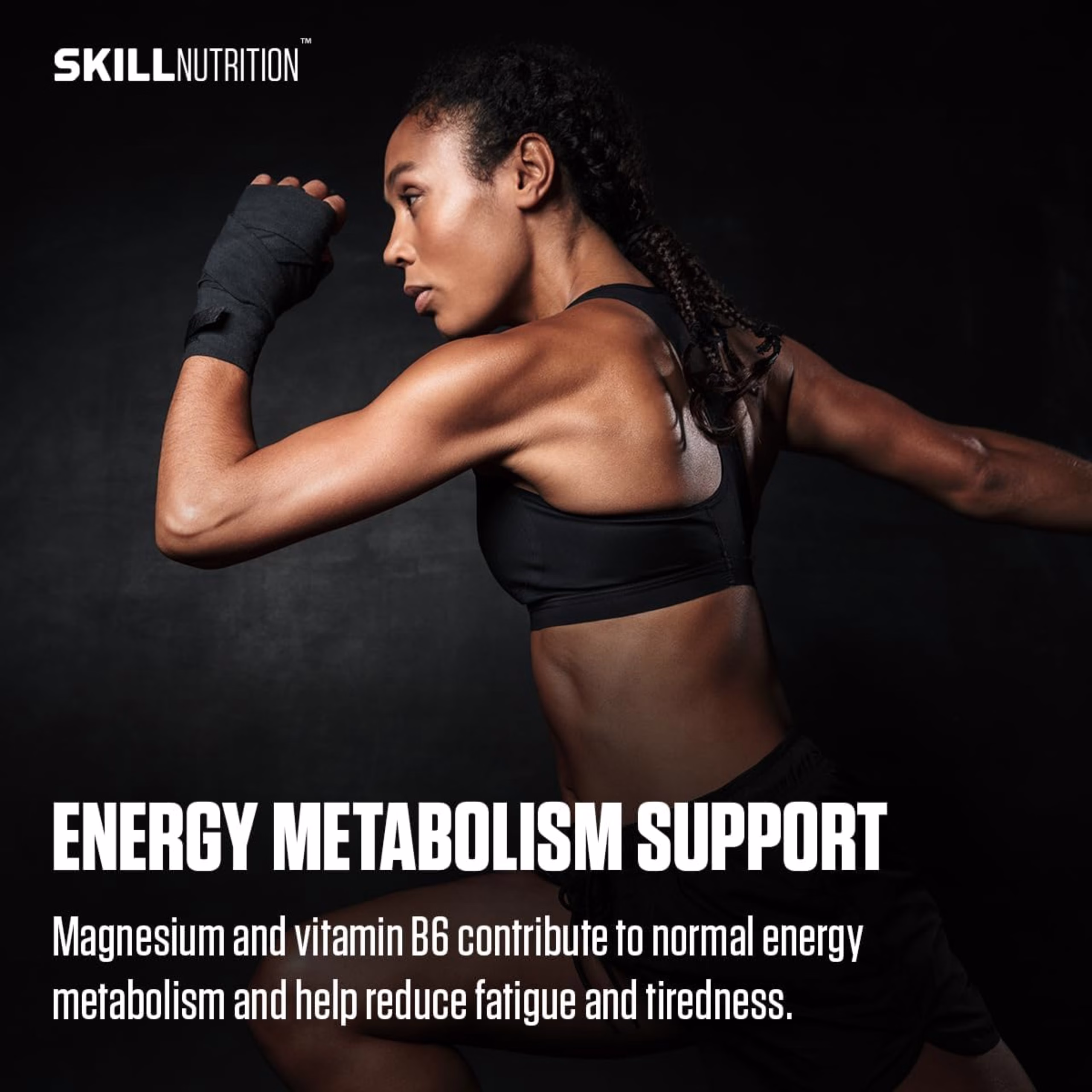 Skill Nutrition Magnesium Malate Magnezij malat + vitamin b6 za energiju