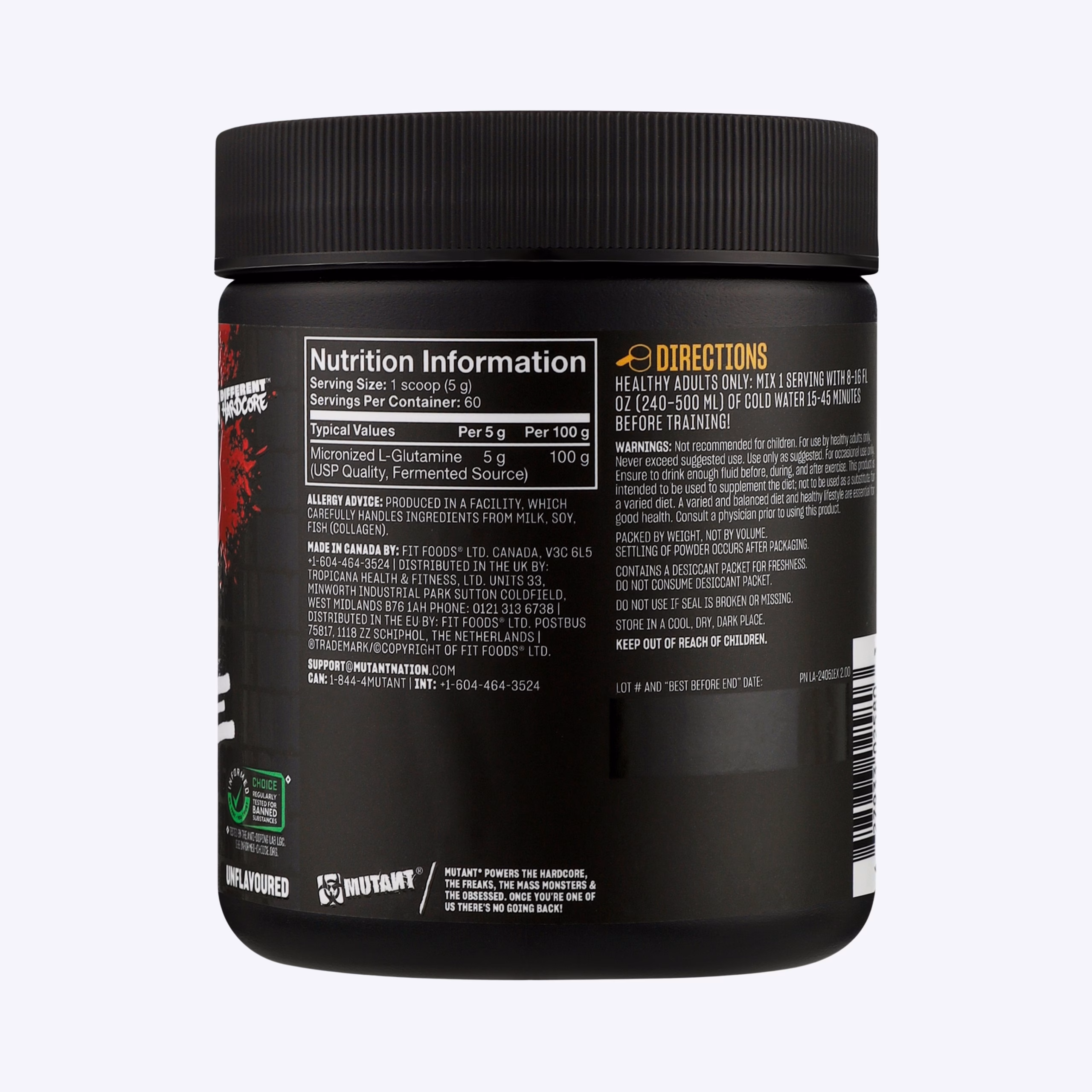 mutant core series glutamine glutamin za stomak i mišićni oporavak