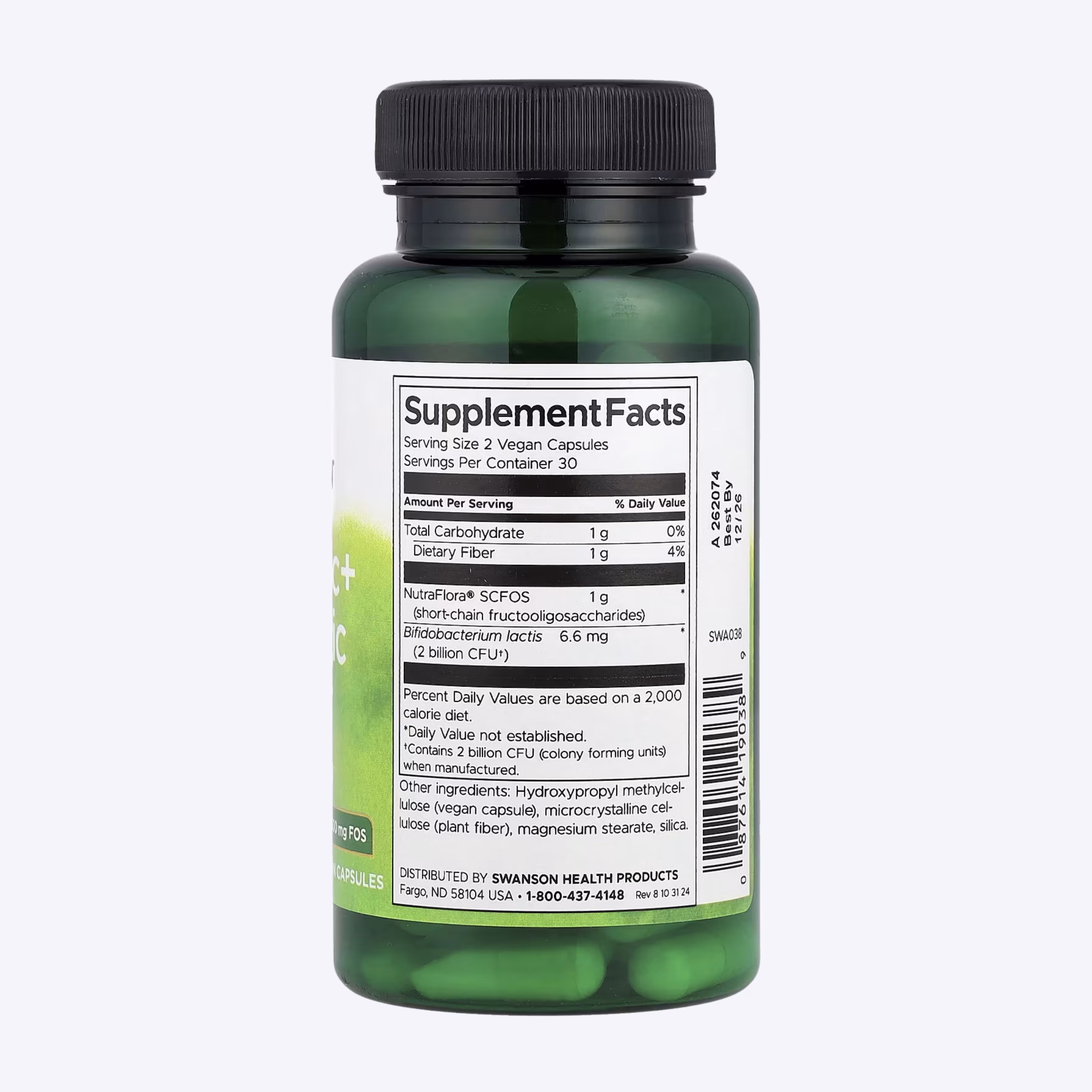 Swanson Probiotic + Prebiotic Fiber 60 kapsula - Slika 2