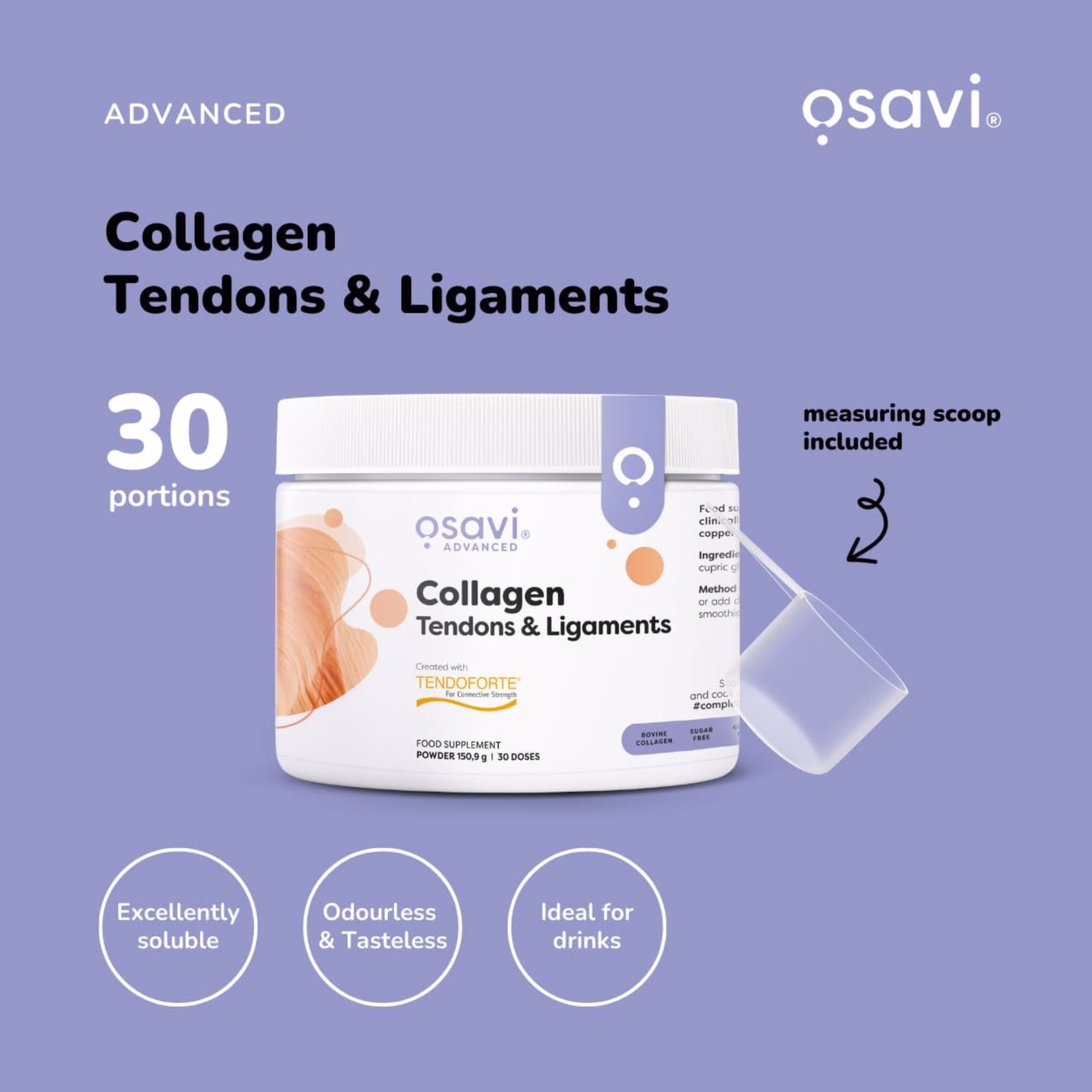 Osavi Collagen Peptides Tendons & Ligaments 150,9g Osavi Kolagen za tetive i ligamente tendonforte