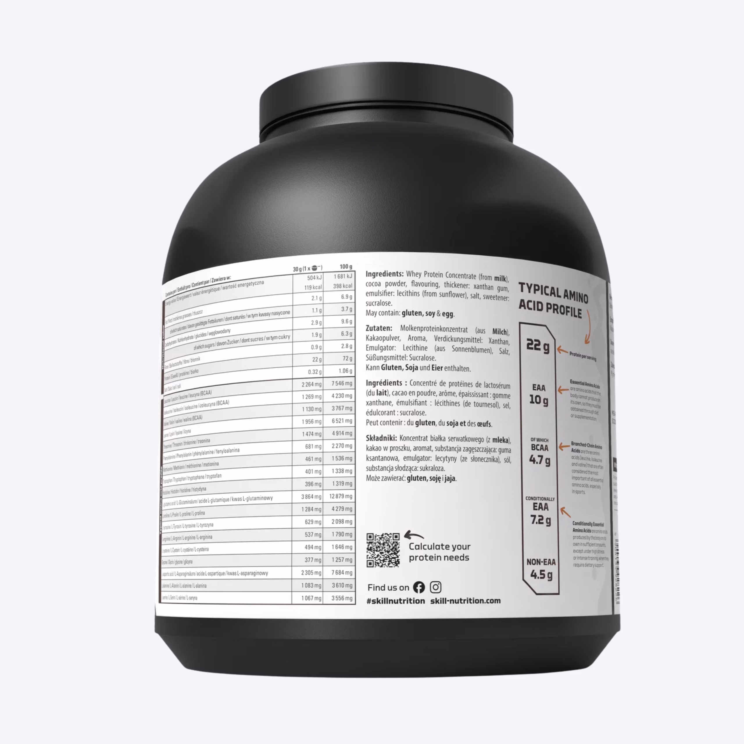 Skill Nutrition Whey Protein 2000g whey protein koncentrat za misicnu masu