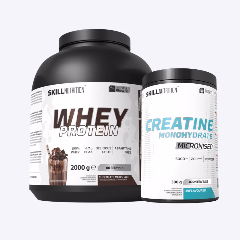 Skill Nutrition Whey Protein 2kg + Skill Nutrition Creatine 500g
