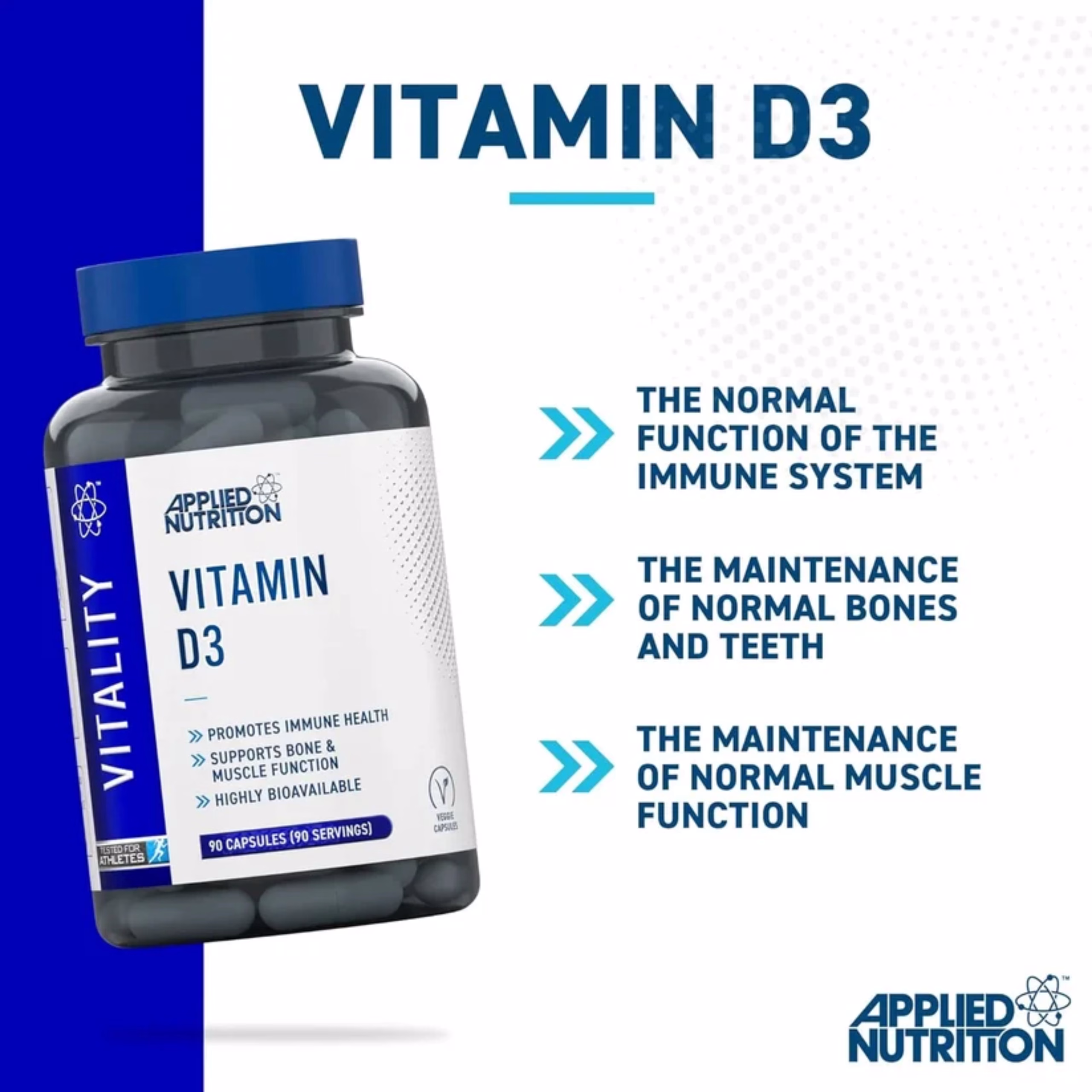 Applied Nutrition Vitamin D3 3000IU 90 kapsula
