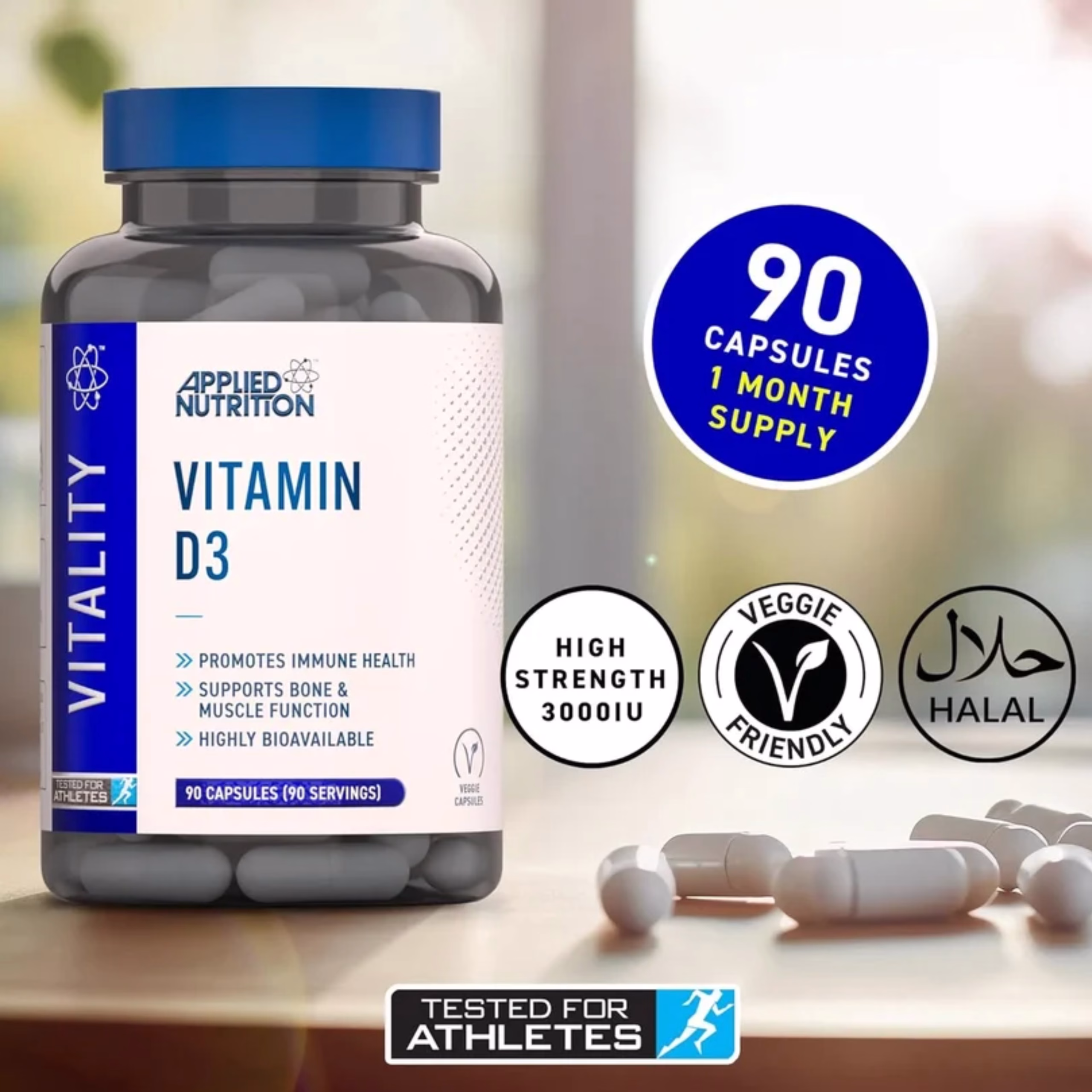 Applied Nutrition Vitamin D3 3000IU 90 kapsula